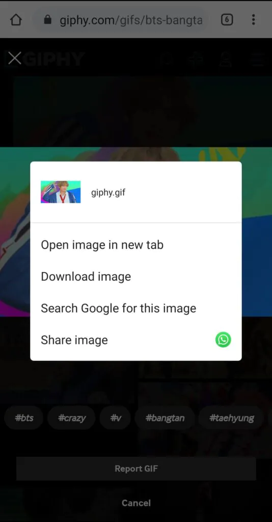 how to save a gif from facebook