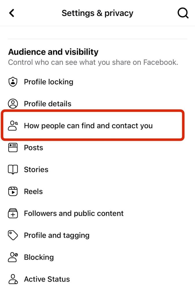 How People Find and Contact You on Facebook