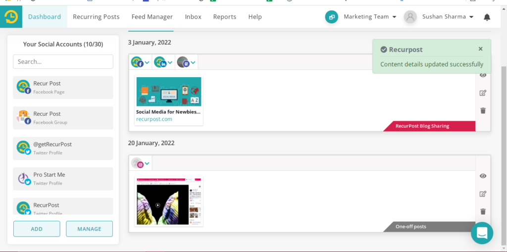 Delete pins on pinterest - recurpost 1