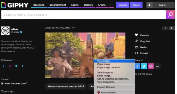 how to save a gif from facebook