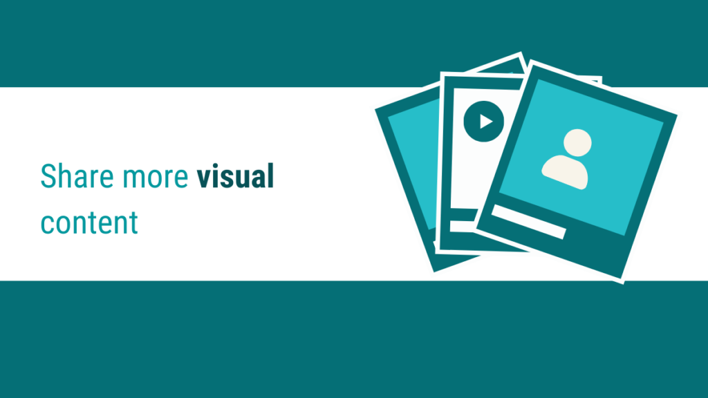 Share more visual content to focus on linkedin content marketing | recurpost best social media scheduling tool