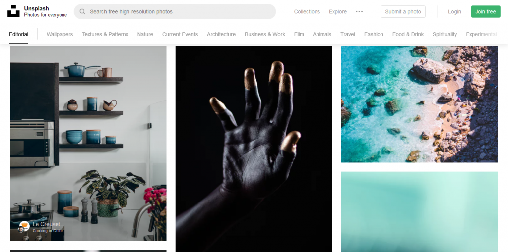 Unsplash as Free stock images by recurpost as best social media scheduler