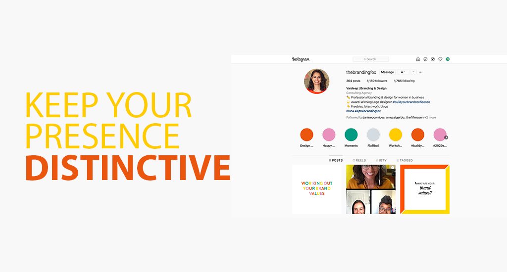 social media optimization tips - keep presence distinctive
